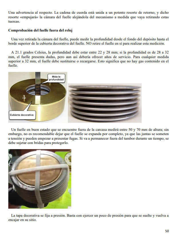 Manual de banco del reparador de relojes Atmos