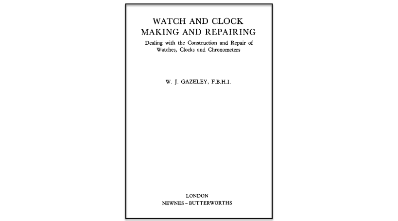 Watch and Clock Making and Repairing