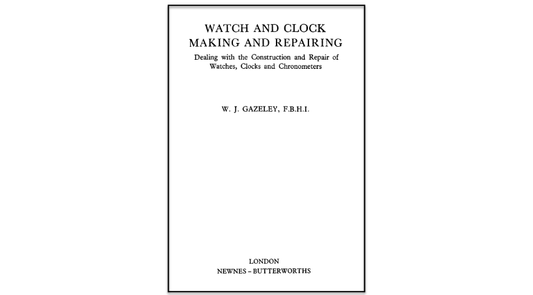 Watch and Clock Making and Repairing