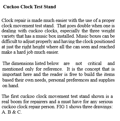 How to Make an Adjustable Cuckoo Clock Test Stand